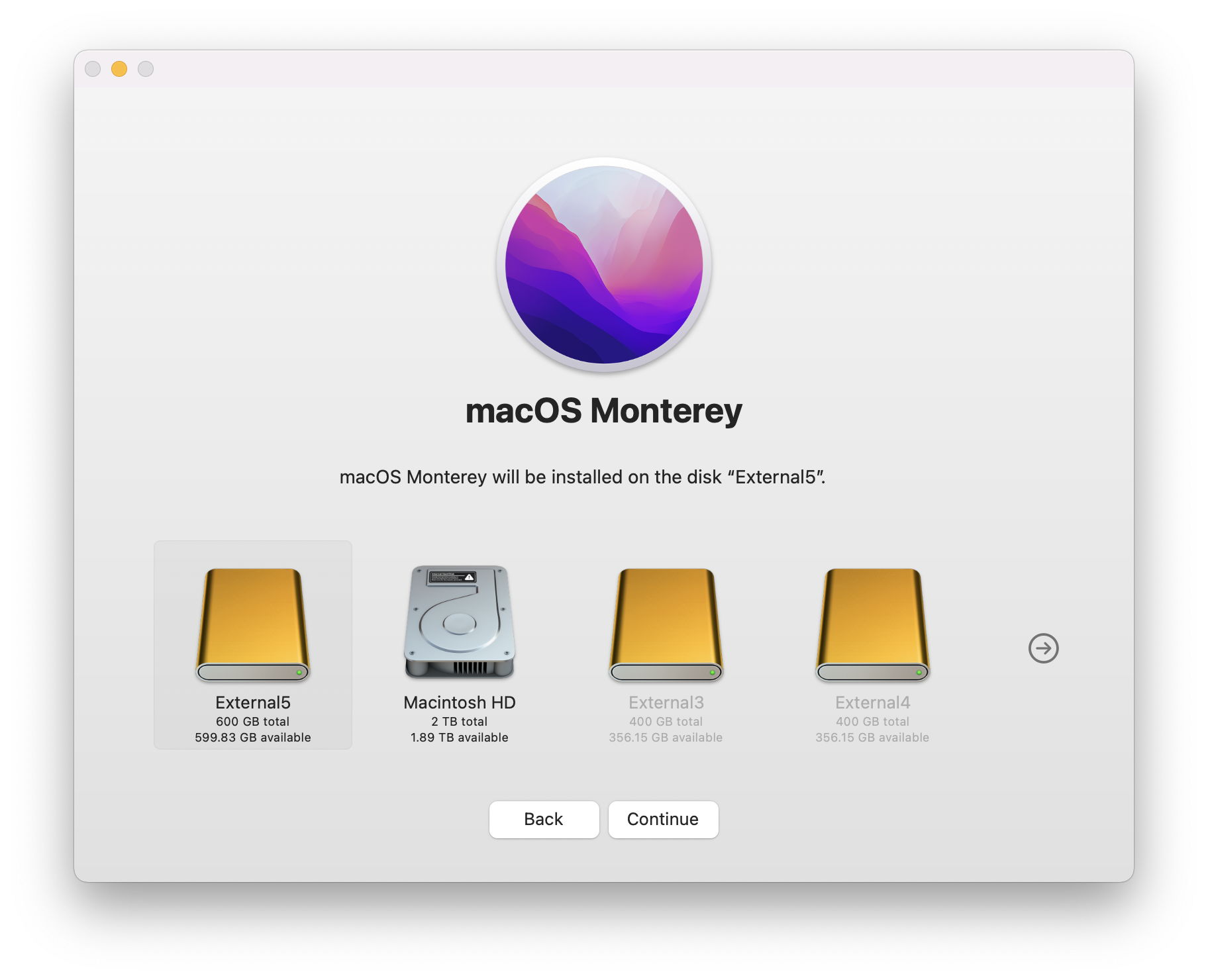 Creating a bootable external disk with an M1 Pro in Monterey The