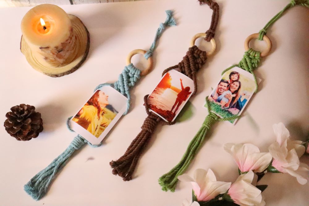 Polaroid Photo Hanger Eclectic Macrame