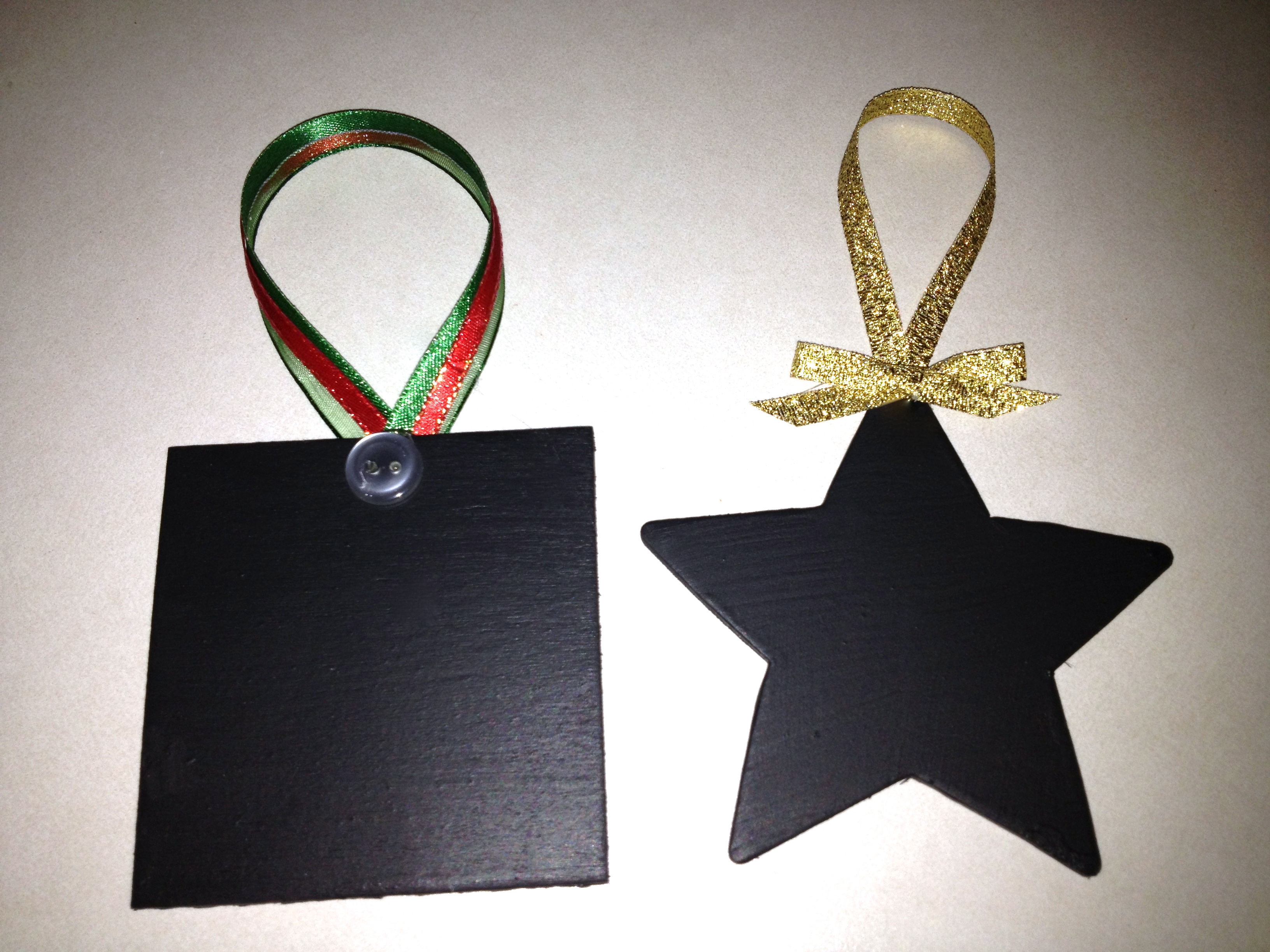 Chalkboard Ornaments Frugal Handmade Ornament for only .30 Eclectic