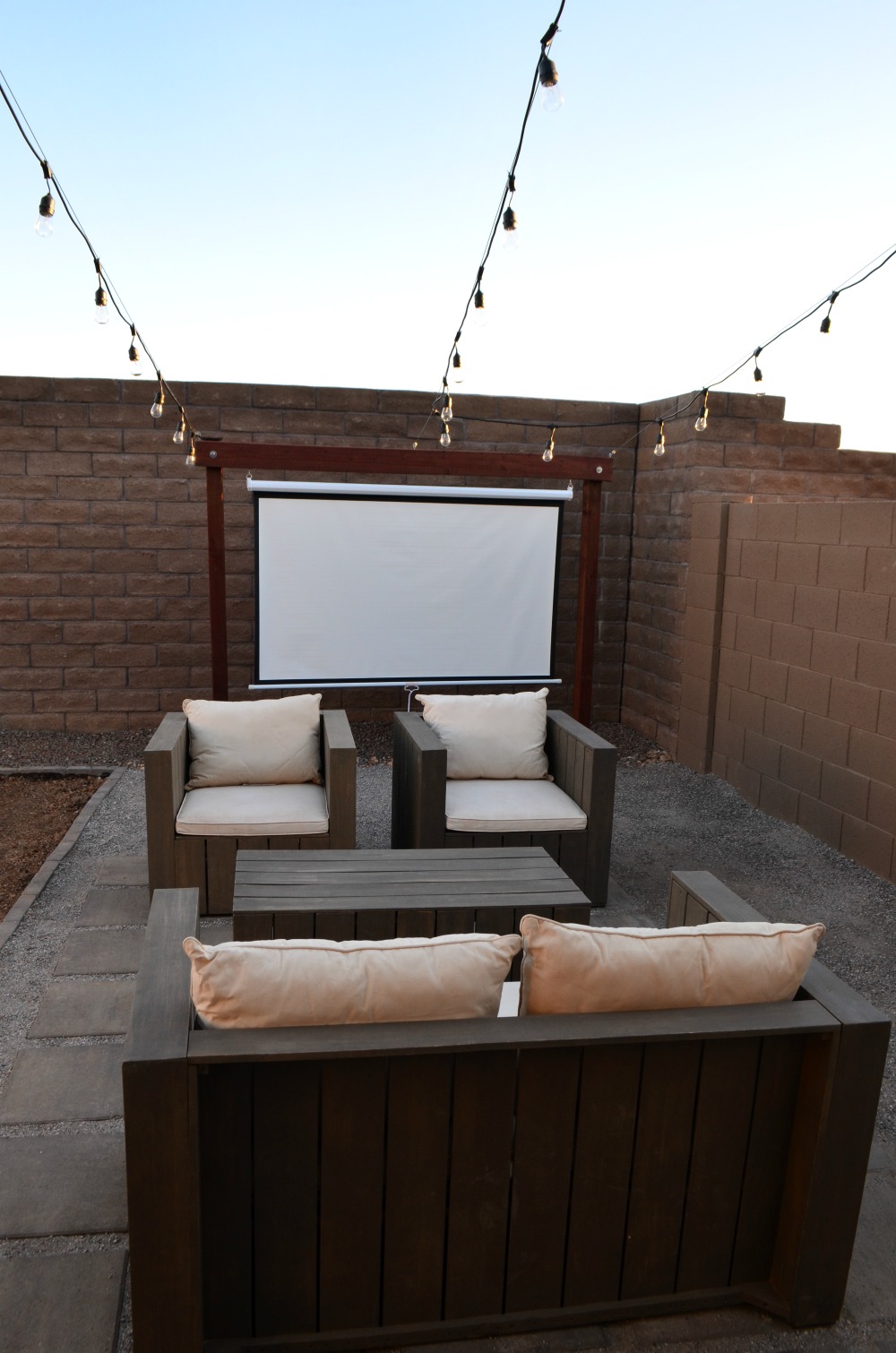 Outdoor Entertaining How to Hang Cafe Lights Eclectic Momsense