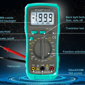 3-1/2 digits 1999 Counts Compact Digital Multimeter with Continuity