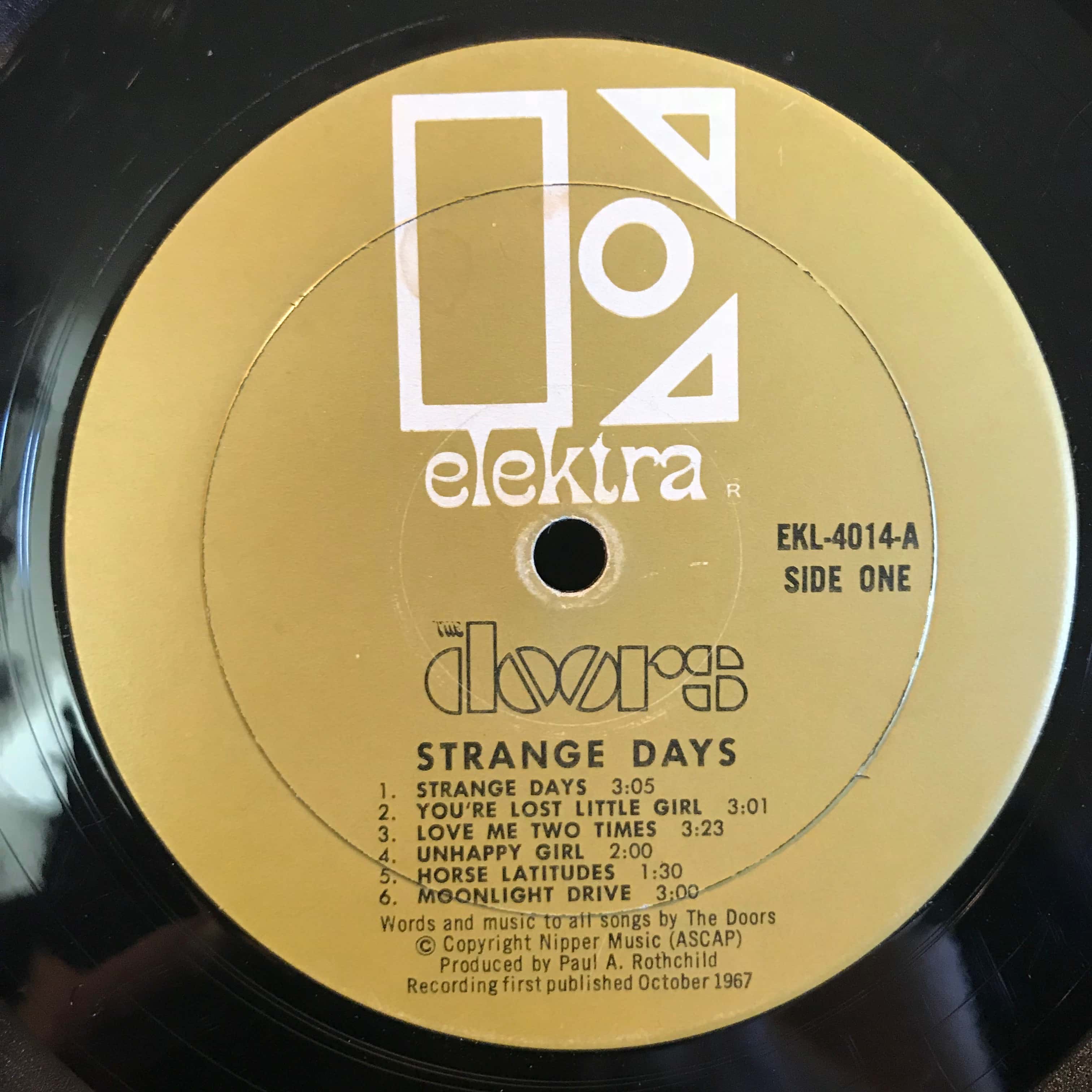 The Doors Strange Days LP 1967 Mono First Press Pitman Morrison