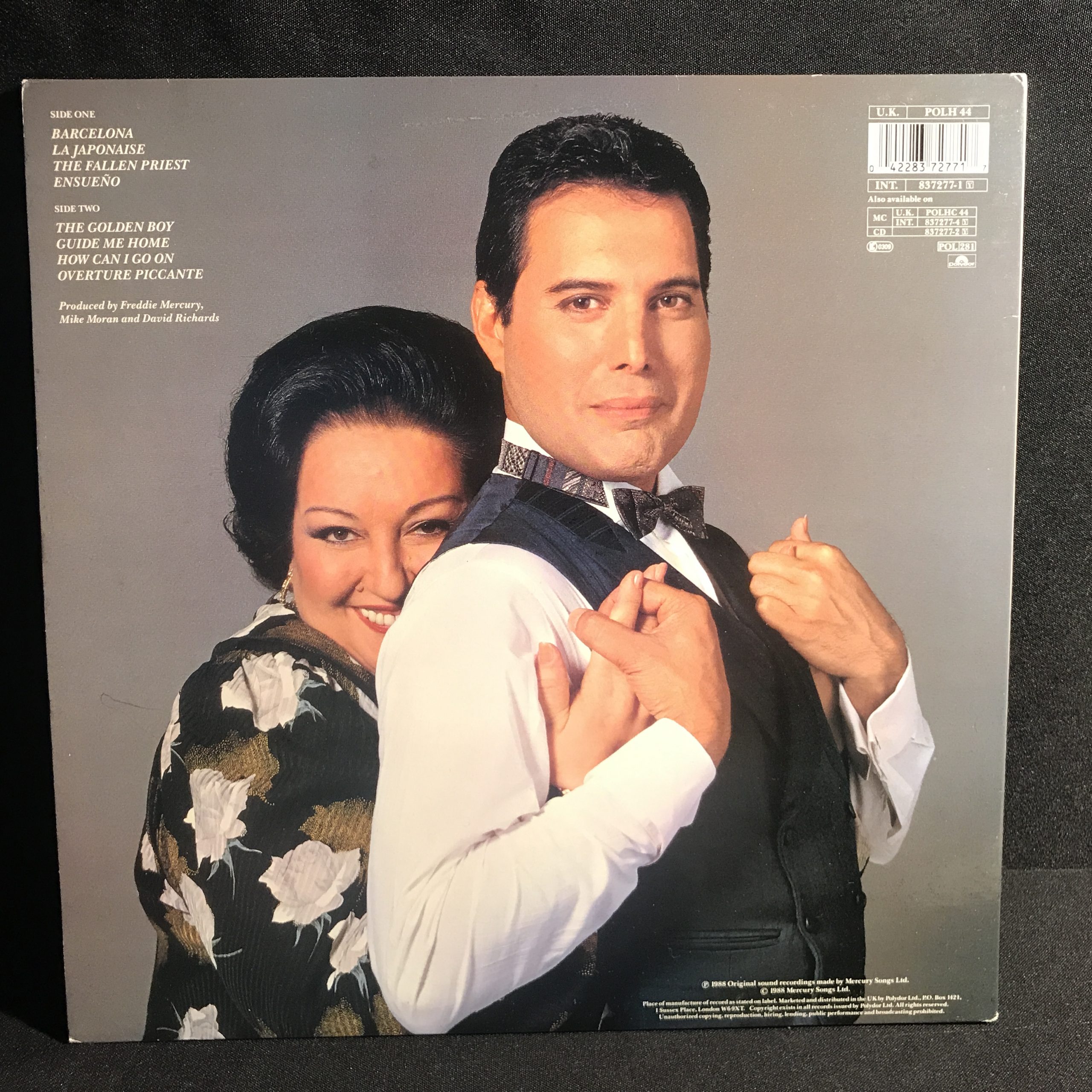 Freddie Mercury, Montserrat Caballé Barcelona LP 1988 Gatefold