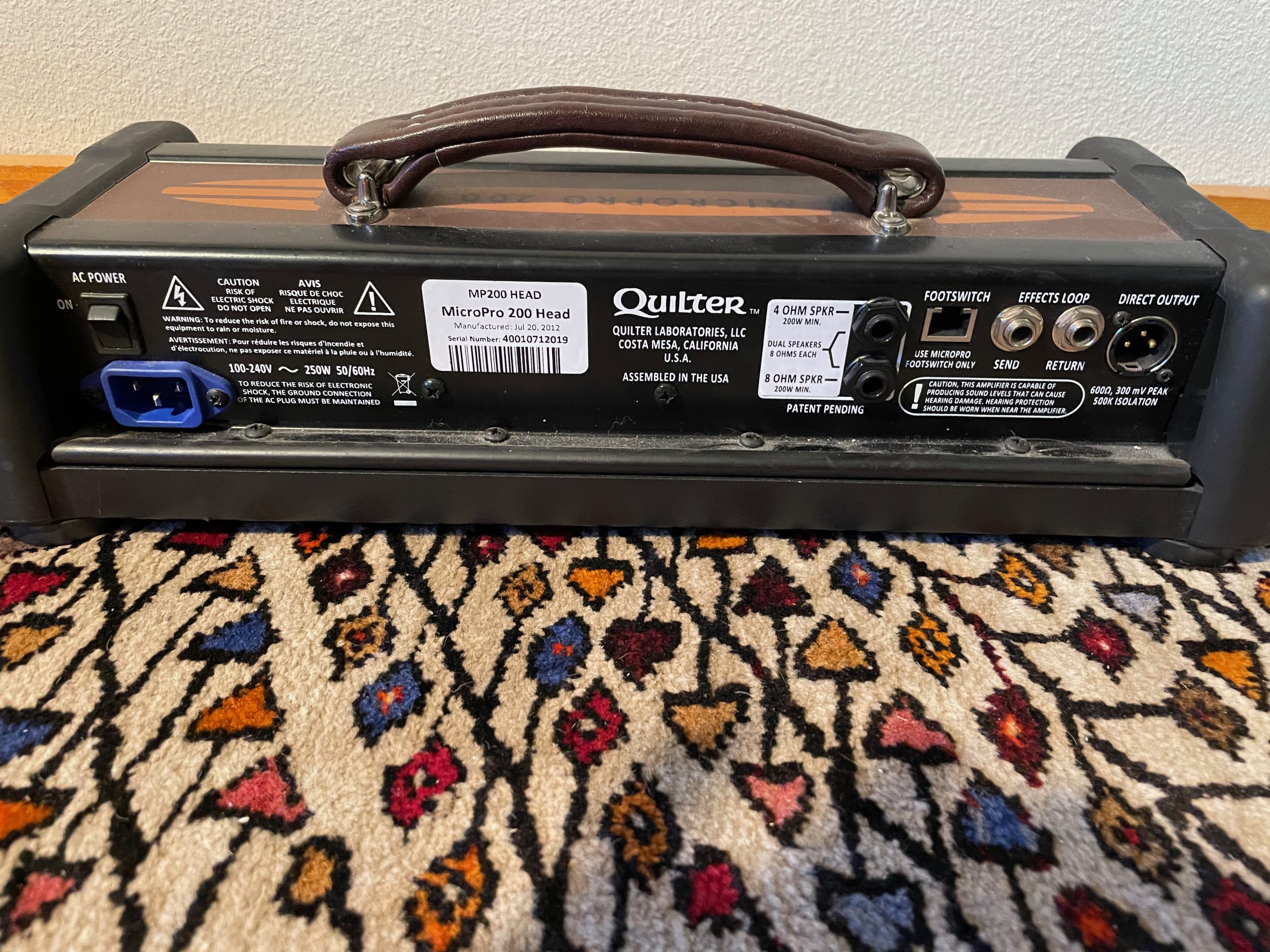 Quilter MicroPro 200 Guitar Head Amplifier & FC2006 Foot Controller
