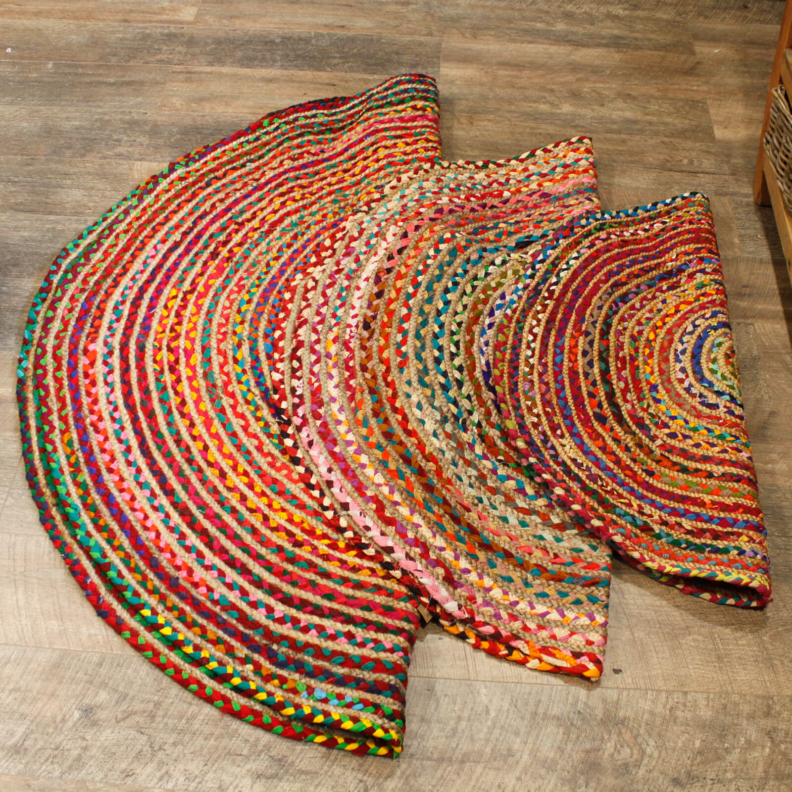 Round Jute and Cotton Recycled Rugs ECO Arcade