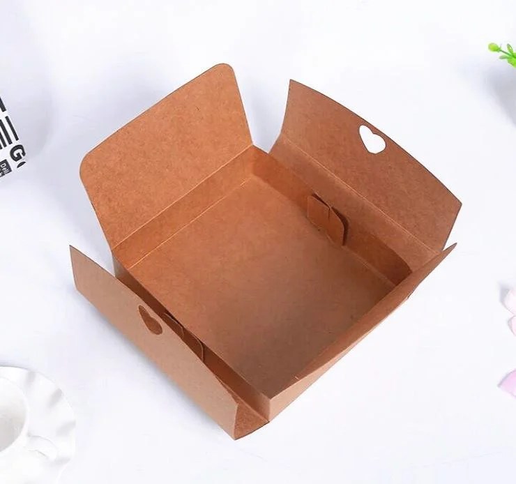 Kraft Paper Gift box with Ribbon 6x6x2 Inches Eco Bags India Paper Bags, Burger Box, Pizza Box