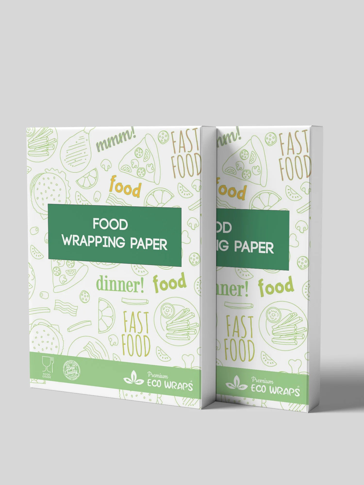 Premium EcoWraps MultiPurpose Food Wrapping Paper Sheets (10x10 Inches