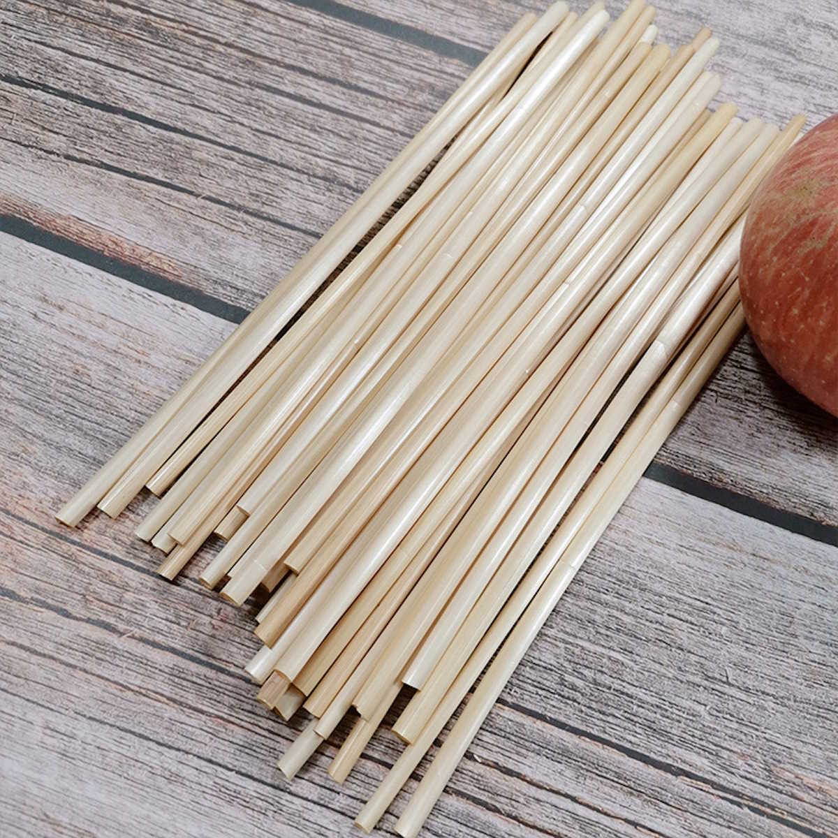 Disposable Wheat Straws 100pcs Biodegradable Eco Alternative to Plastic