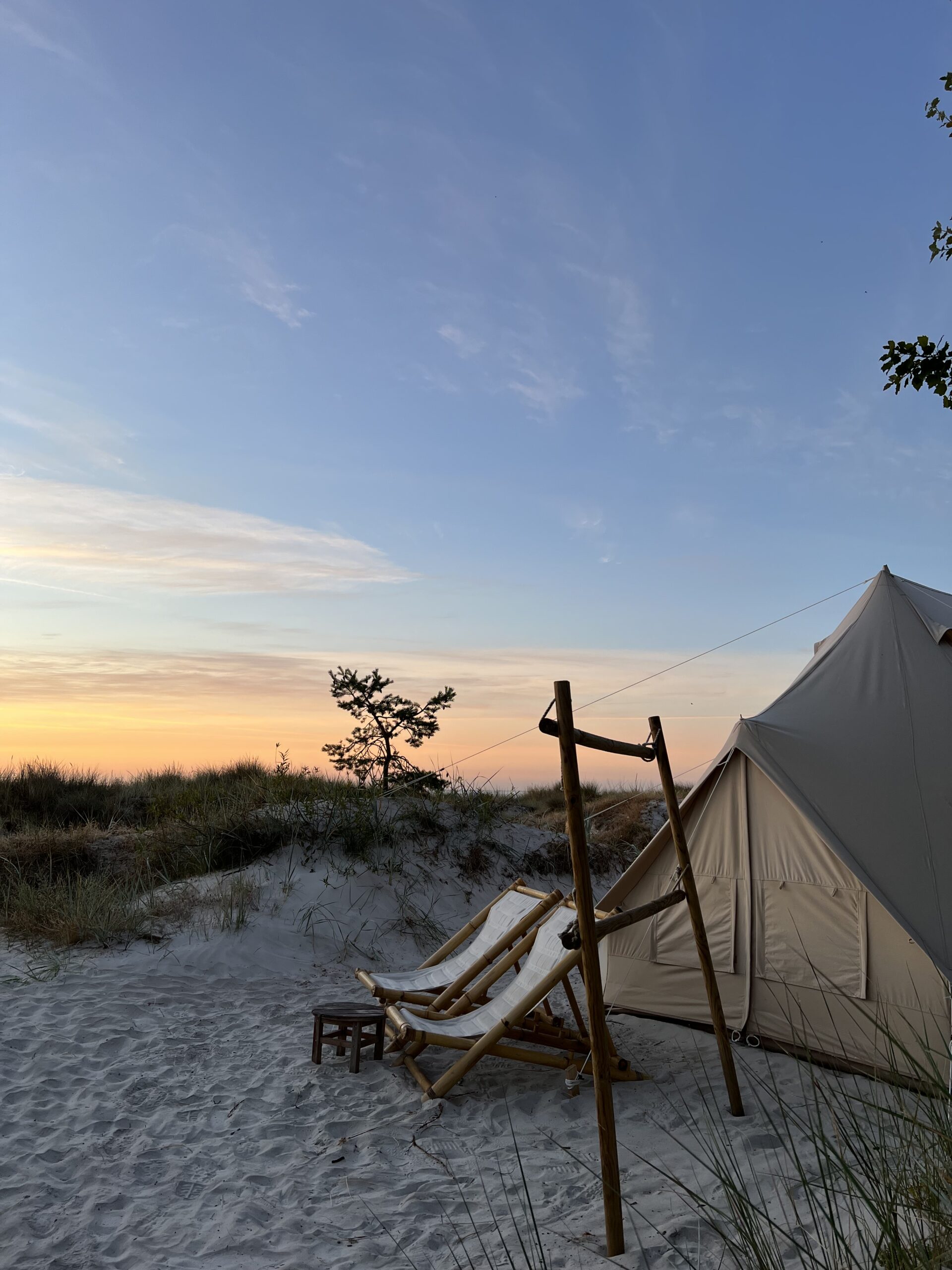 Glamping på Bornholm lige ved stranden Eco Beach Camp