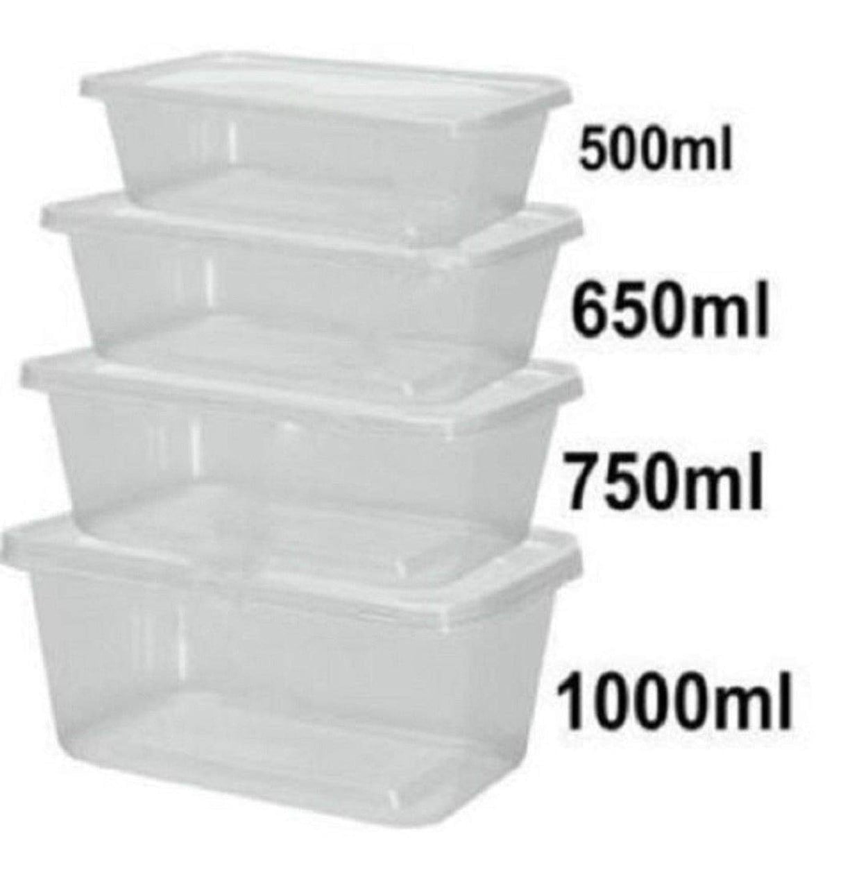 SATCO 500ML Microwave Plastic Containers with Lids 250 EcoBoxes