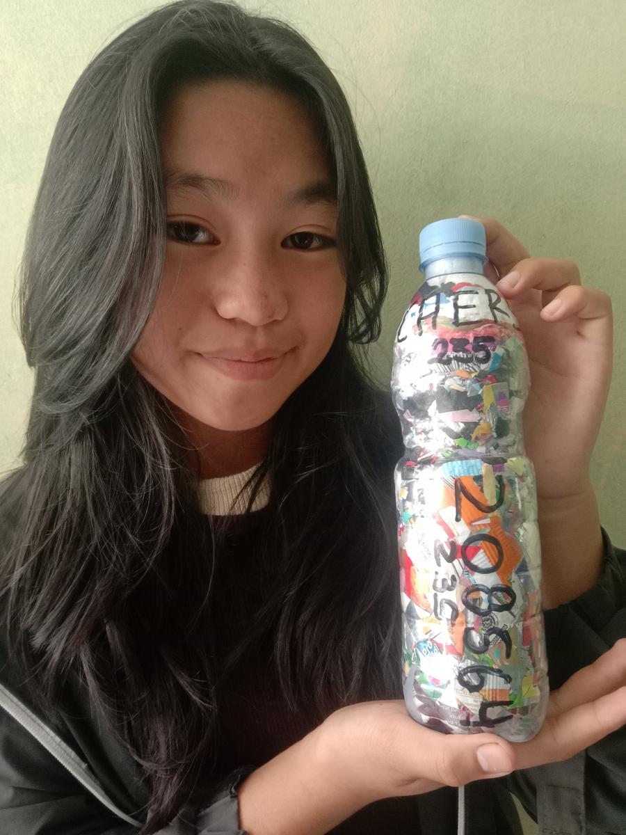 Ecobrick 208564 235g of plastic sequestered by CHERYL Renvita in