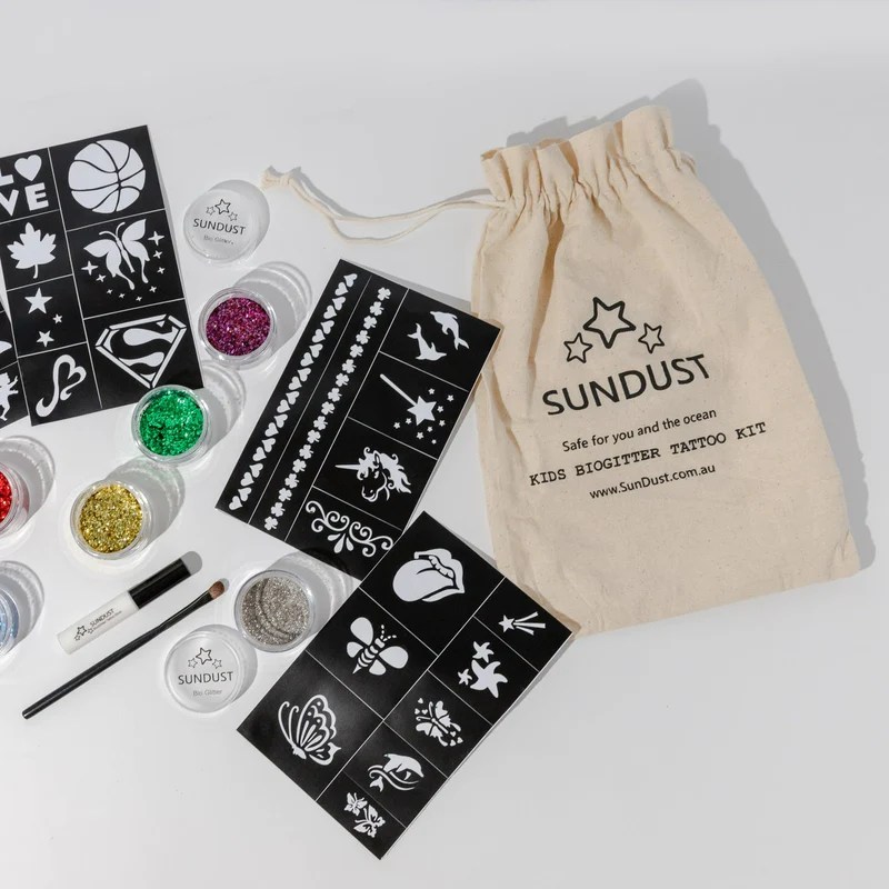 Bio Glitter Tattoo Kit Australian Made Biodegradable Glitter