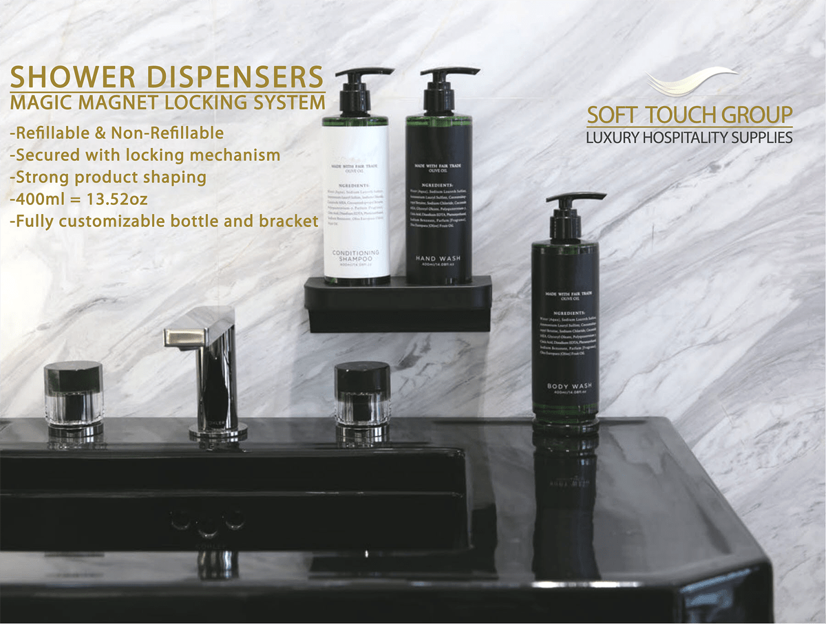 SOFT TOUCH® Hotel Shower Dispensers Hospitality Shower Dispensers