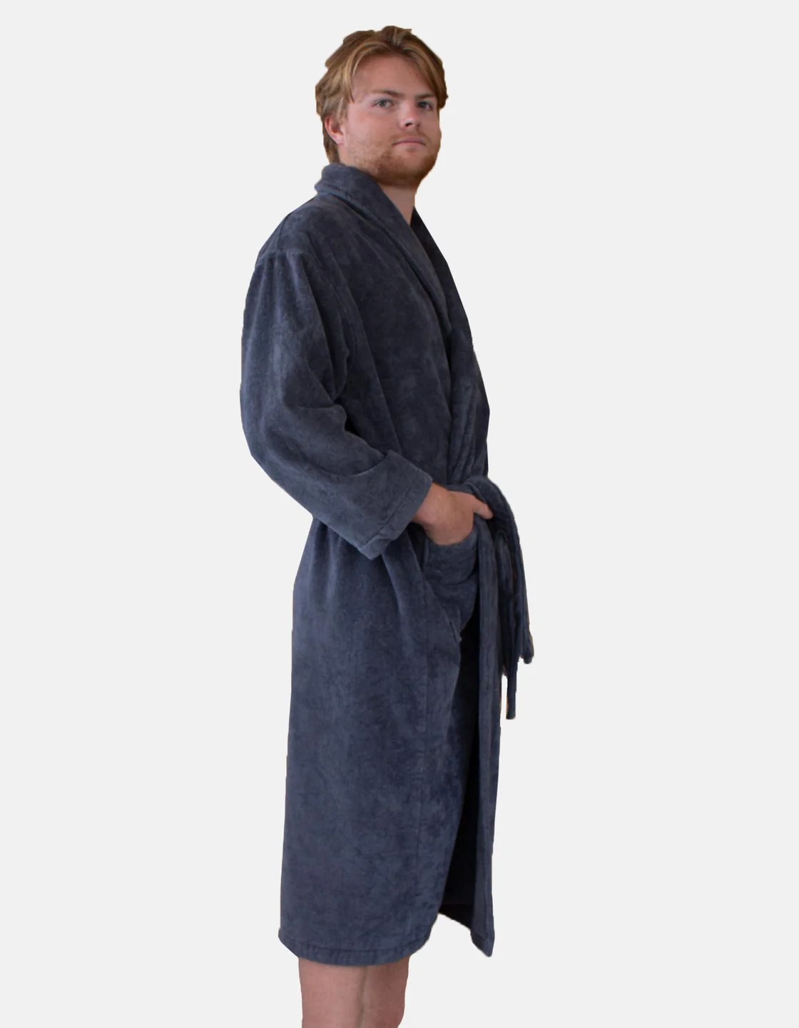 White Organic Cotton Bath Robe Ecodownunder