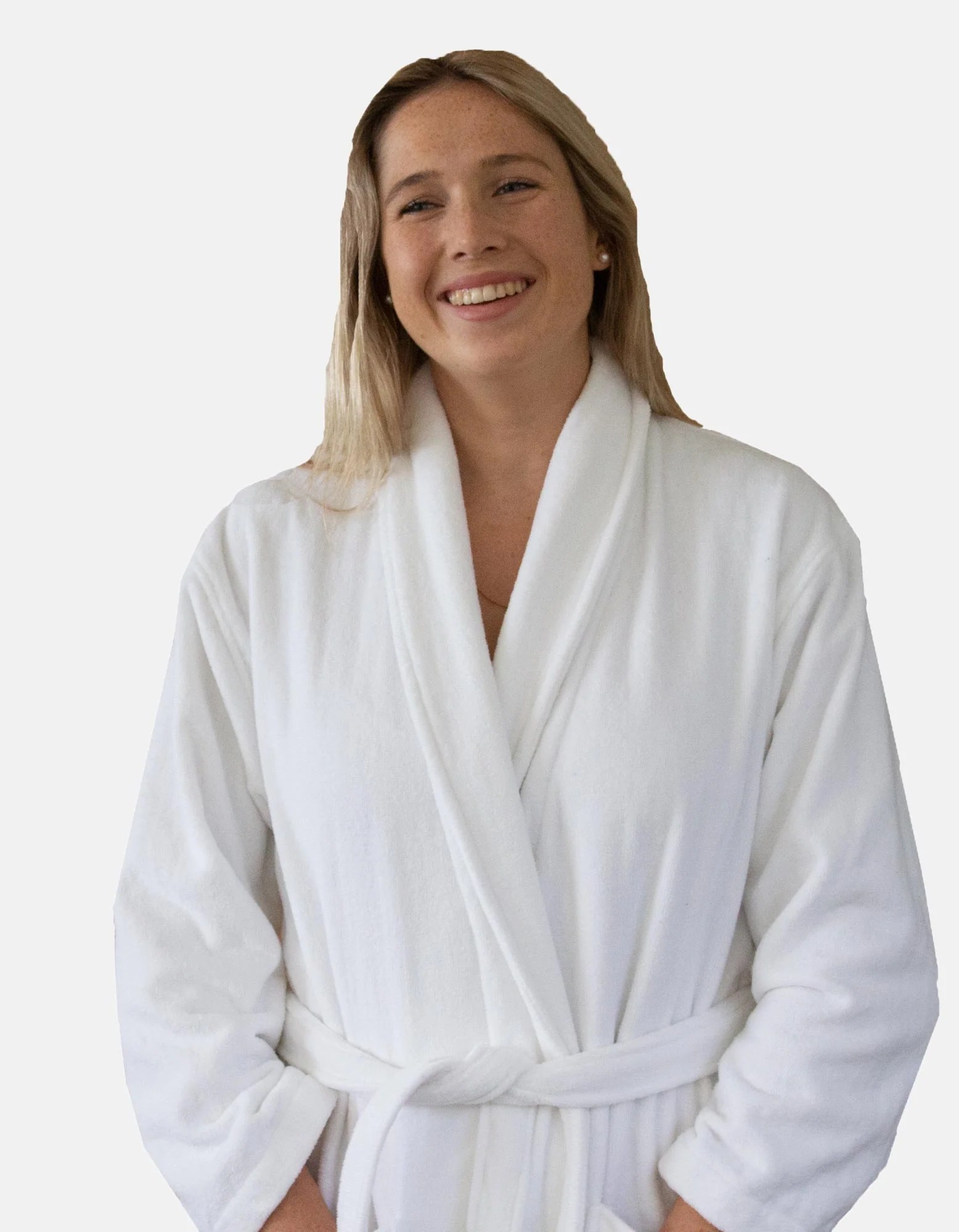 White Organic Cotton Bath Robe Ecodownunder
