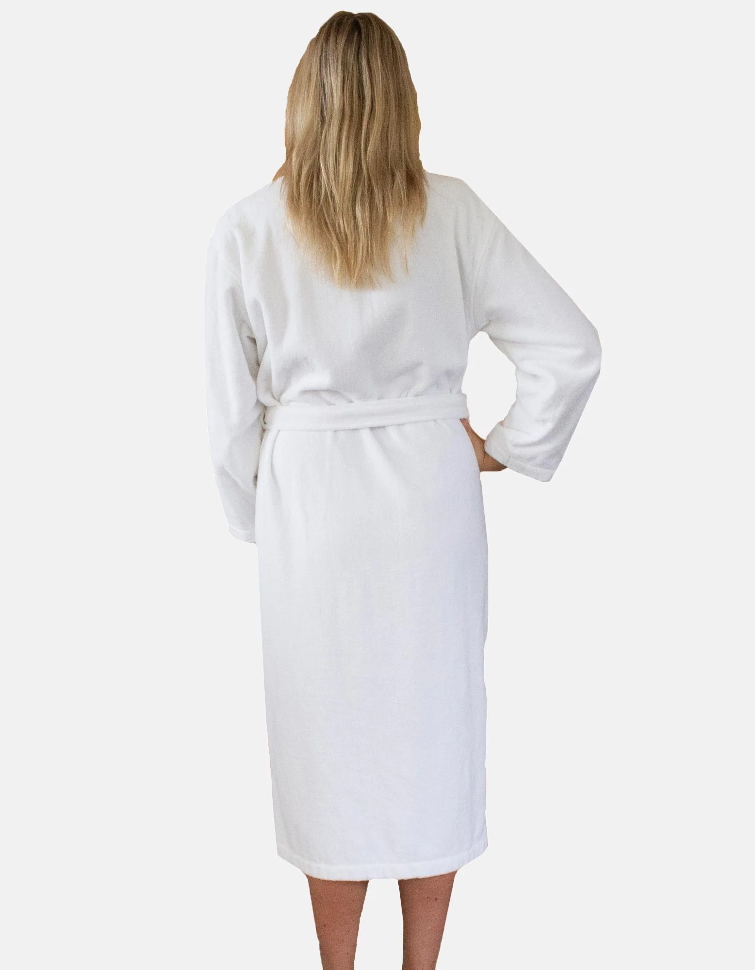 White Organic Cotton Bath Robe Ecodownunder