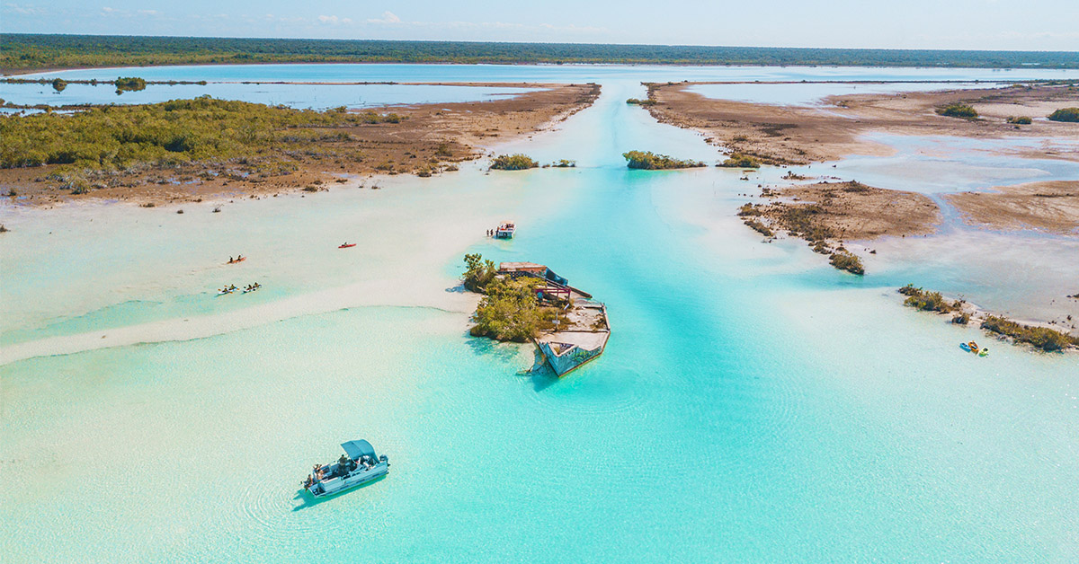 Bacalar Seven Color Lagoon Boat Excursion Eco Experience
