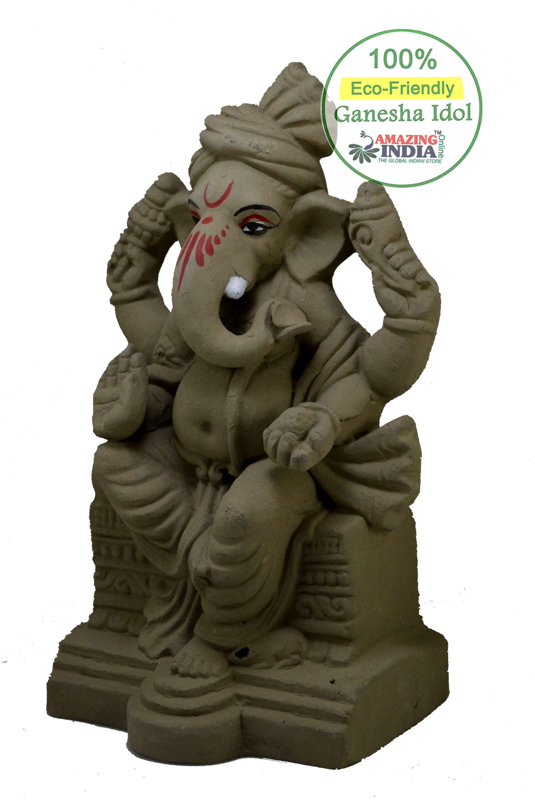 Eco Friendly Clay Ganpati Idol Mud Ganesha for Home Visarjan Eco