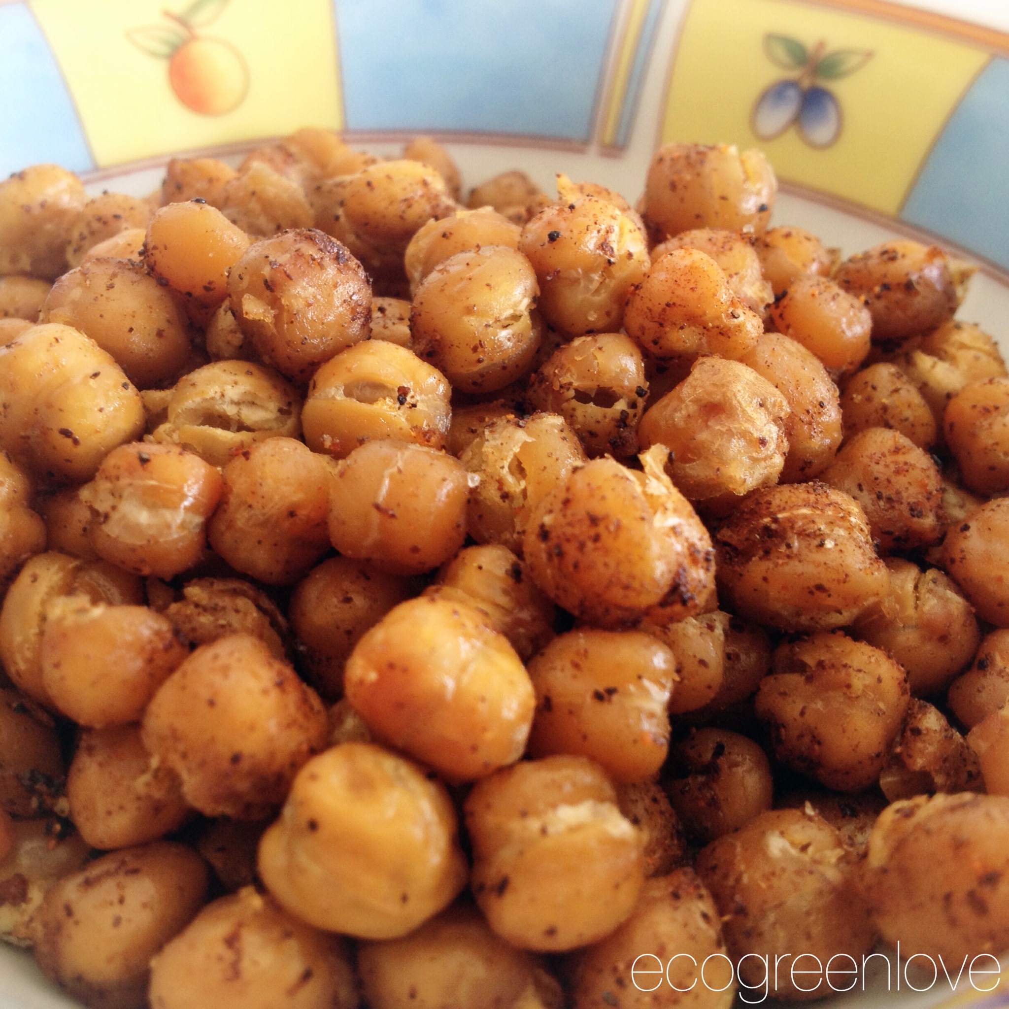Recipe Roasted Chickpeas / Garbanzo ecogreenlove