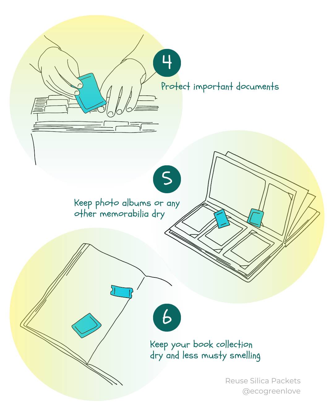 21 Ideas to Reuse Silica Packets ecogreenlove