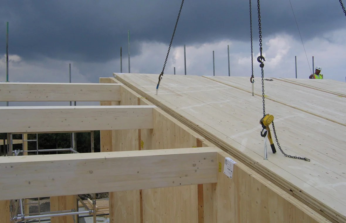 CLT The solid wood panels house kit EcoHouseMart