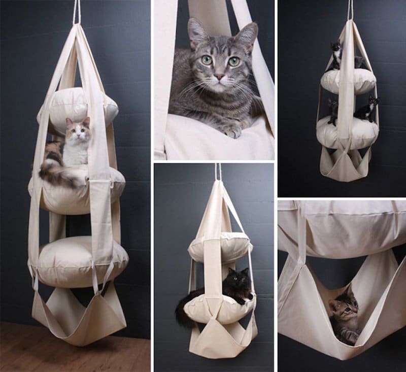 Ideas de camas para gatos con objetos reciclados