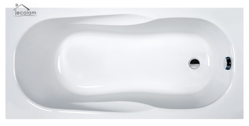 Badewanne Rechteck As 170x70 cm Armlehne ECOLAM