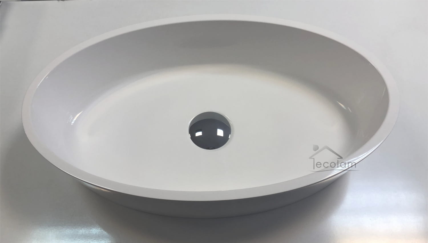 Aufsatzwaschbecken oval 50 x 30 cm Waschschale weiß