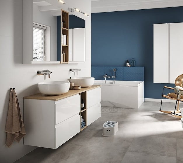 Aufsatzwaschbecken Moduo 35 cm Waschschale weiß rund