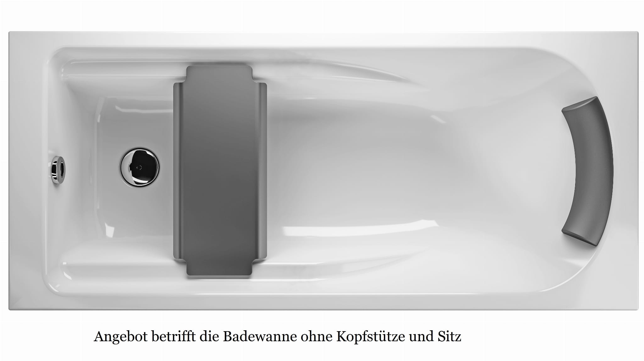 Badewanne Rechteck Comfort Plus 170x75 cm Acryl ECOLAM