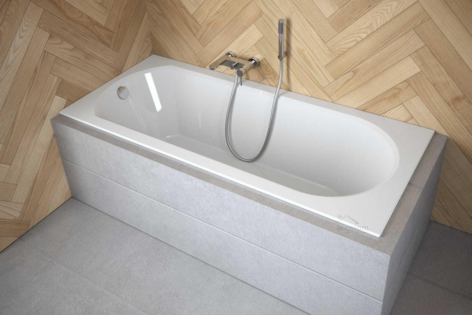 Badewanne Wanne Rechteck Intrica 150 x 75 cm ECOLAM