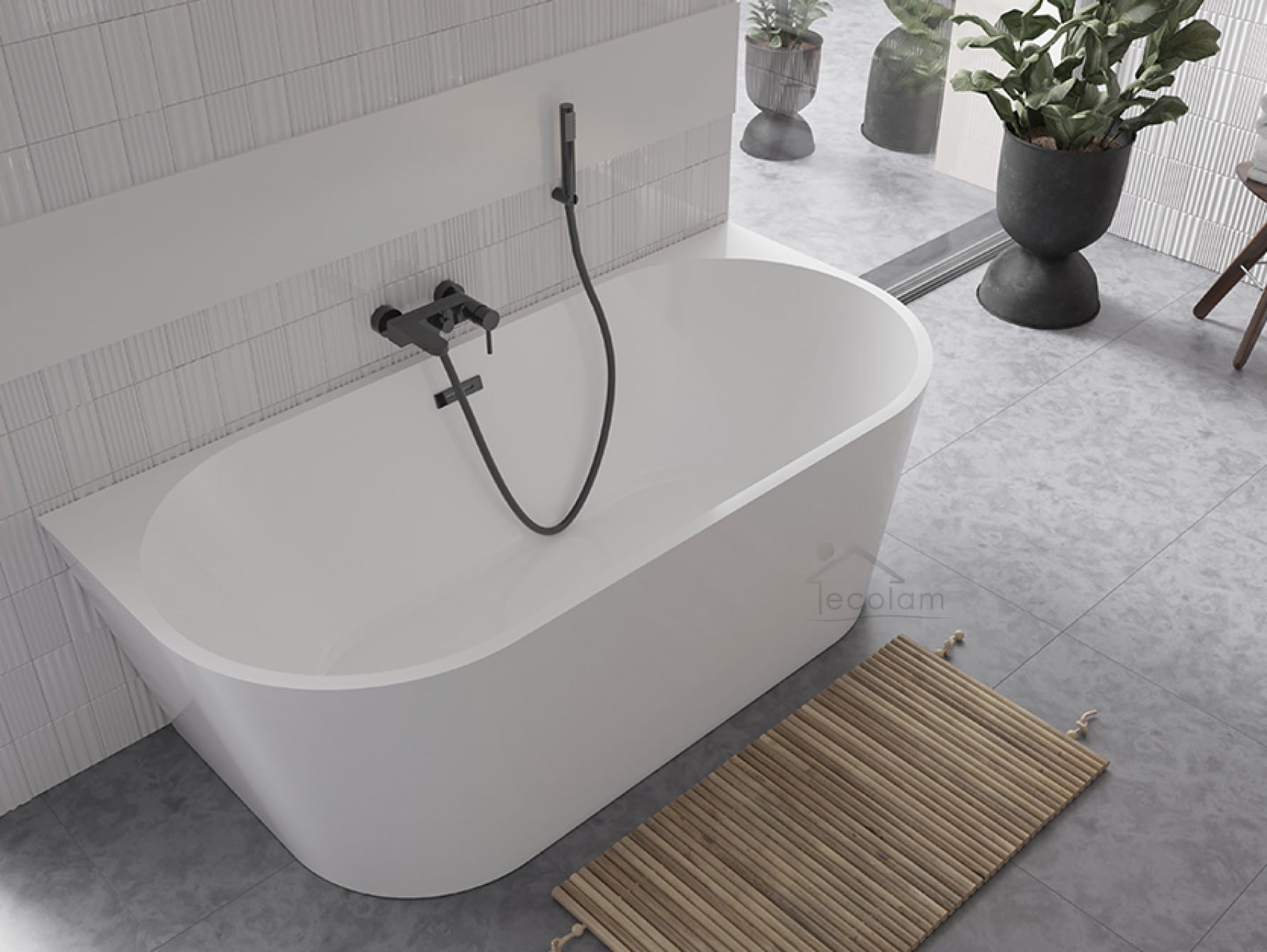VorwandBadewanne Acryl freistehende Badewanne Vica 150x80 cm Ab und