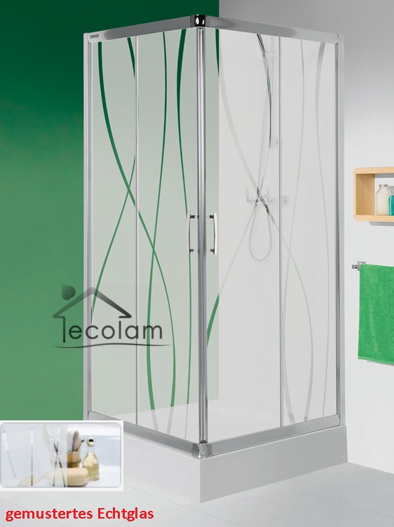 duschkabiner 100x100 Duschkabine Viereck Dusche Schiebetür Glas Gemustert 100 X 100 X 190 Cm Kn Ecolam