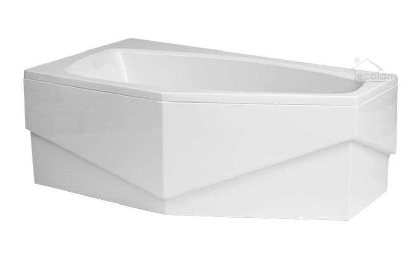 Badewanne Eckbadewanne Marika 140 x 80 cm links ECOLAM