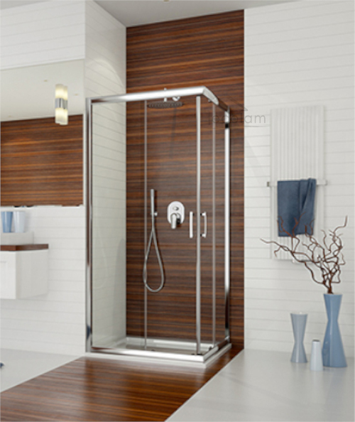 Duschkabine Viereck Dusche Schiebetür Klarglas 90 X 90 X 190 Cm Kn Tx5 Ecolam