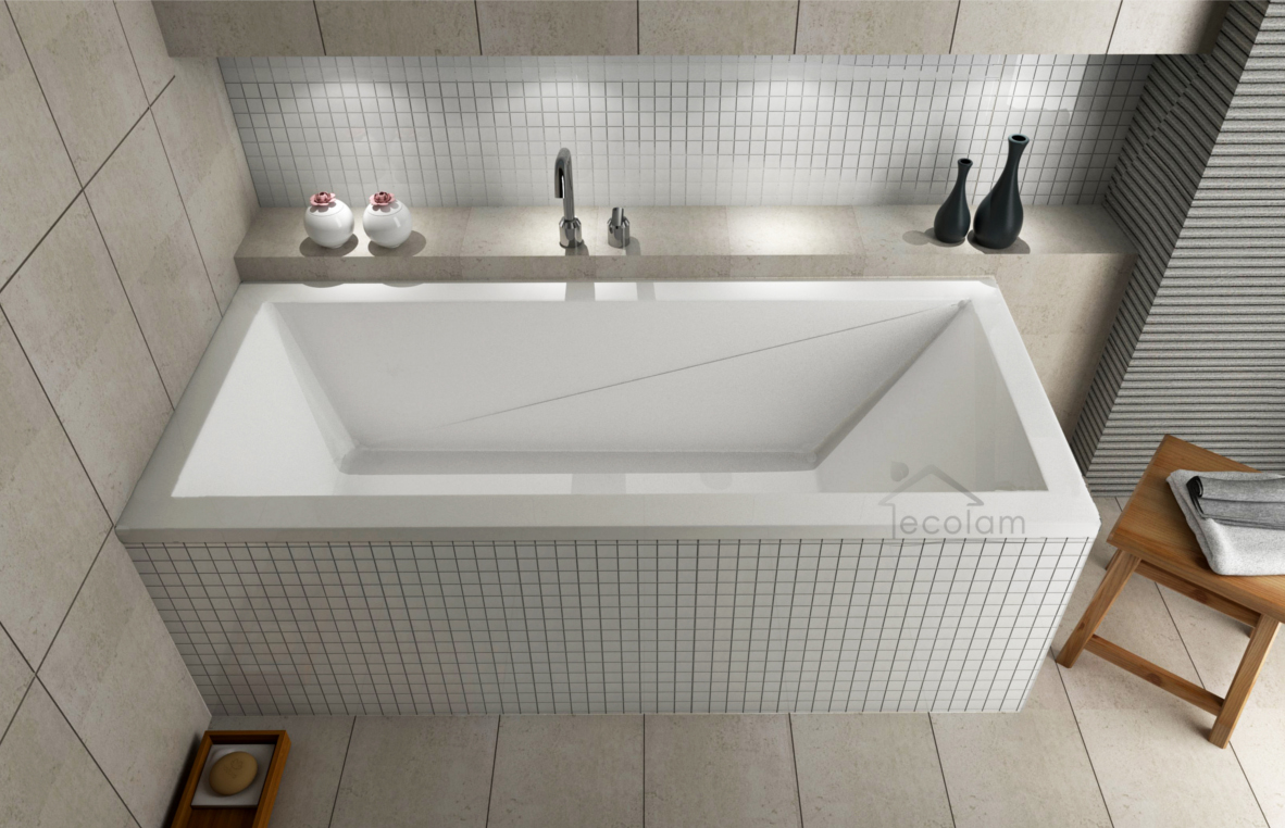 Badewanne Rechteck Modern 140x70 cm ECOLAM