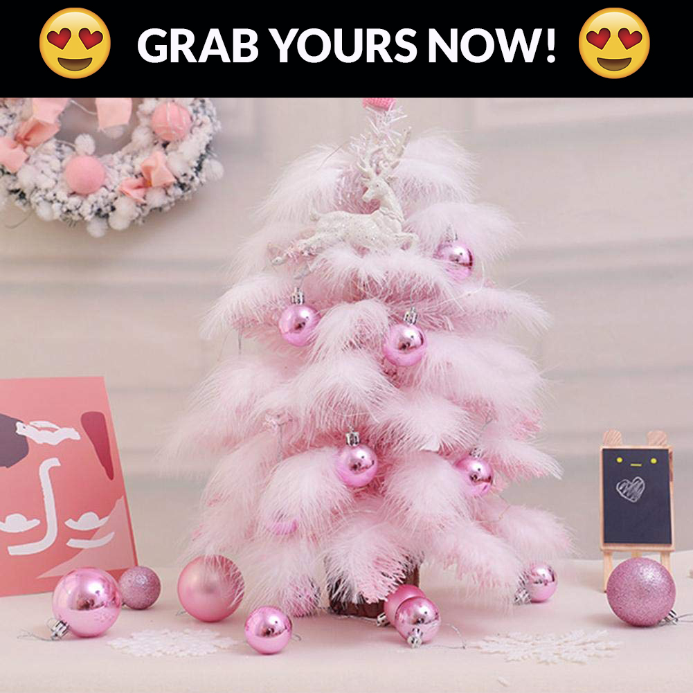 Pink Feather Christmas Tree