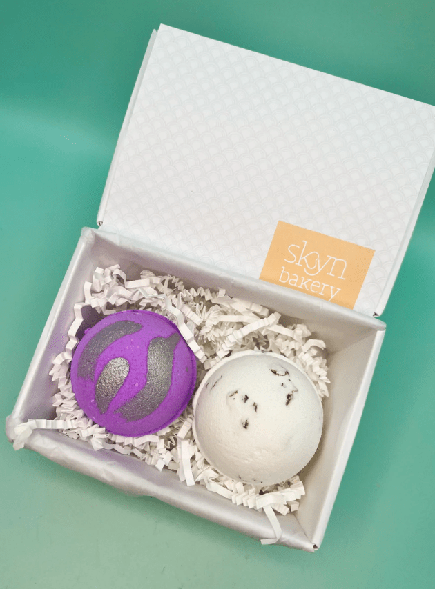 Bath Bomb Gift Set of 2 100 Plastic Free Gift Box •