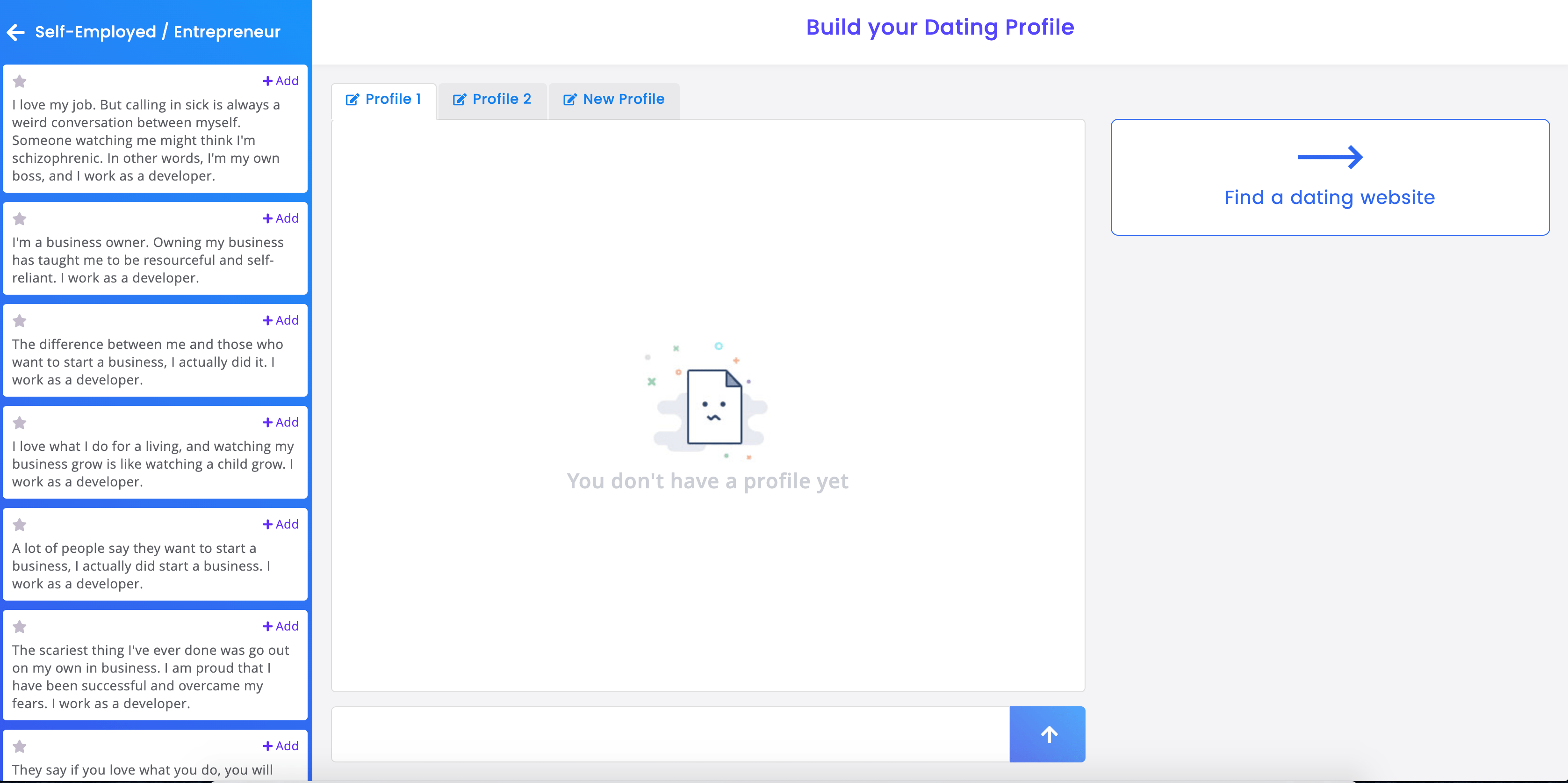 Dating Profile Generator