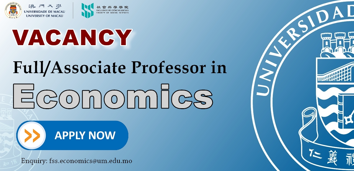 VACANCY Full/Associate Professor in Economics Department of