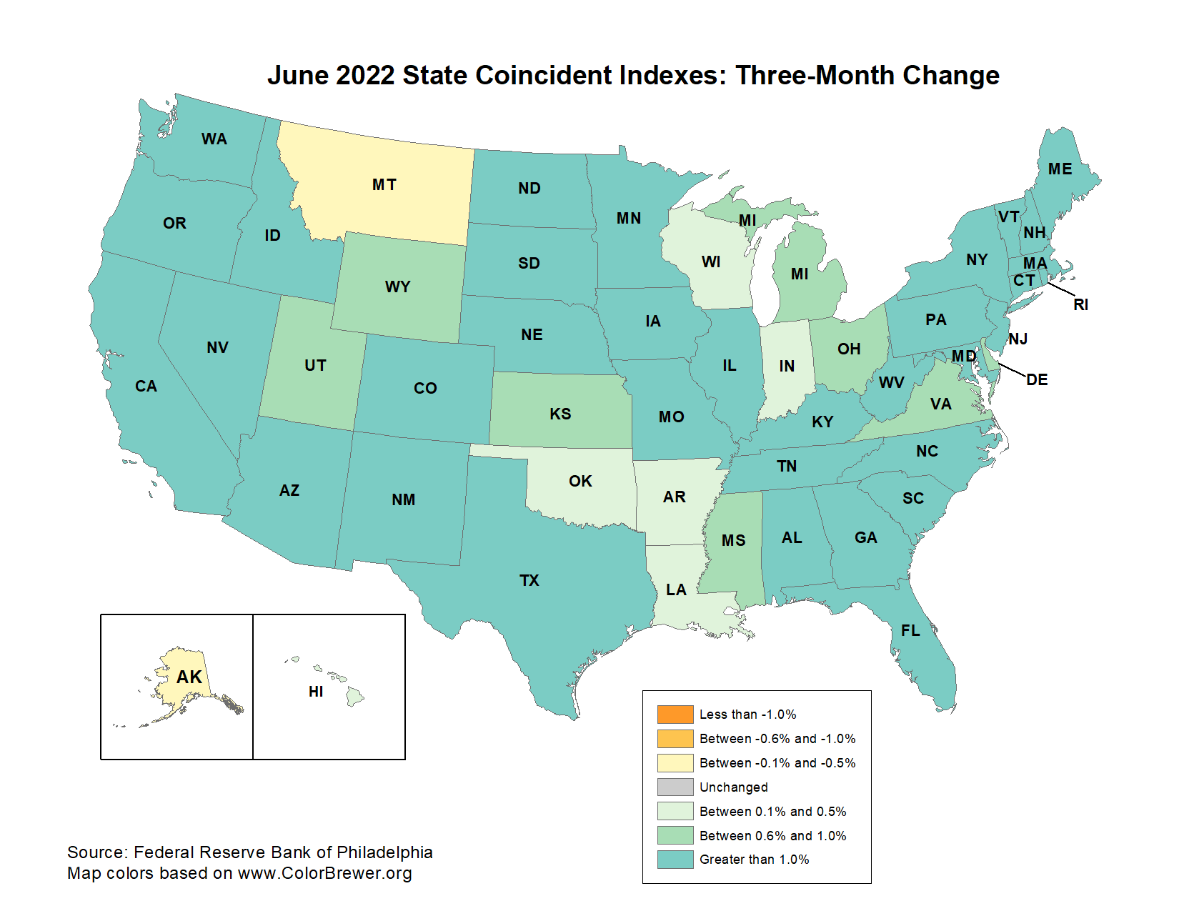 The Geographic Distribution of Economic Activity, through June 2022