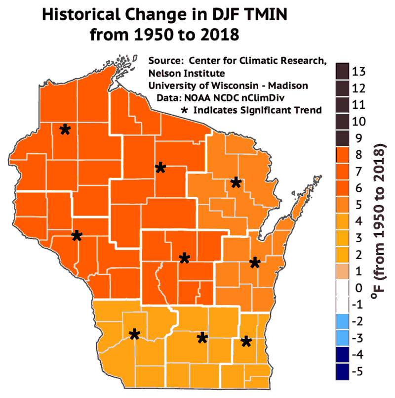 Historical Data on Temperatures in Wisconsin Econbrowser