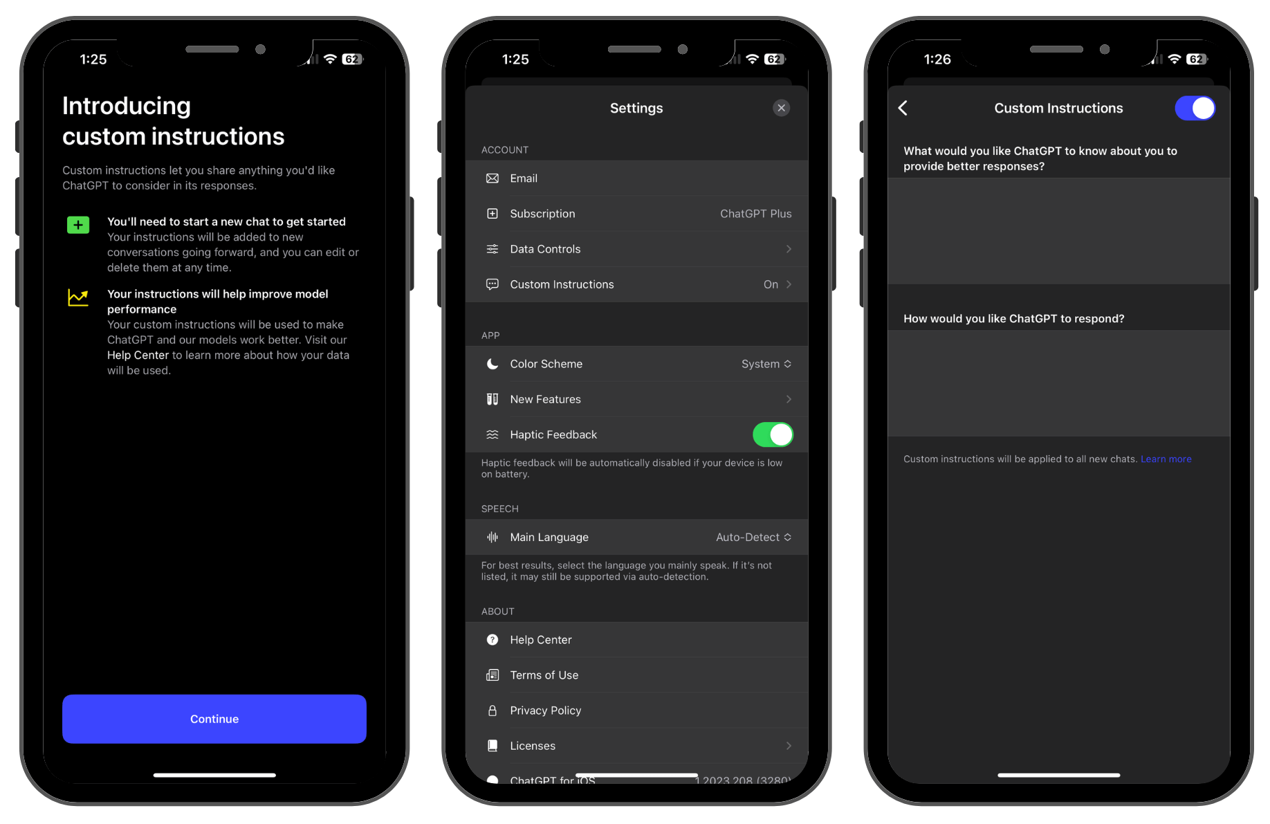 Custom Instructions Included In Recent ChatGPT iOS App Update