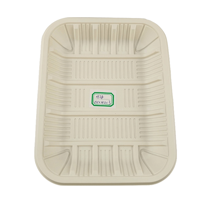 9.5 inch custom food trays biodegradable disposable food grade plastic
