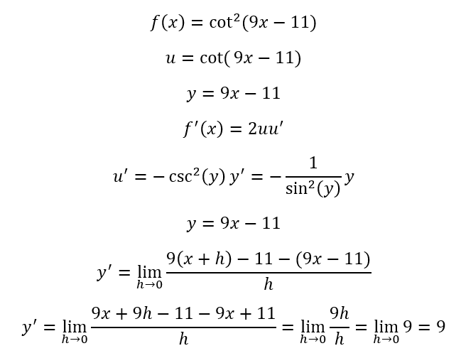 Derivada de cotangente Qué es, definición y concepto