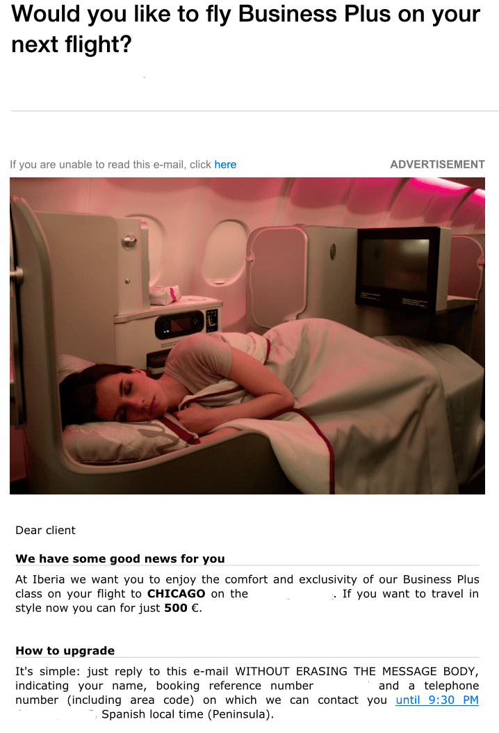 Should I buy an Iberia upgrade for a long haul flight? Economy Class