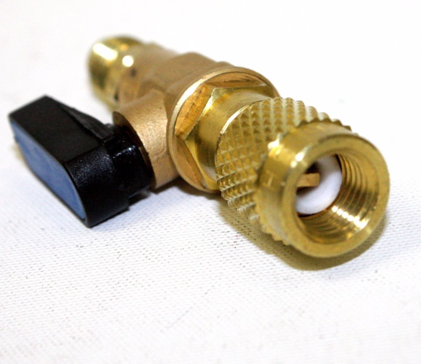 3pc HVAC A/C Straight SHUTOFF Ball Valve Adapter For R134a R22 R12