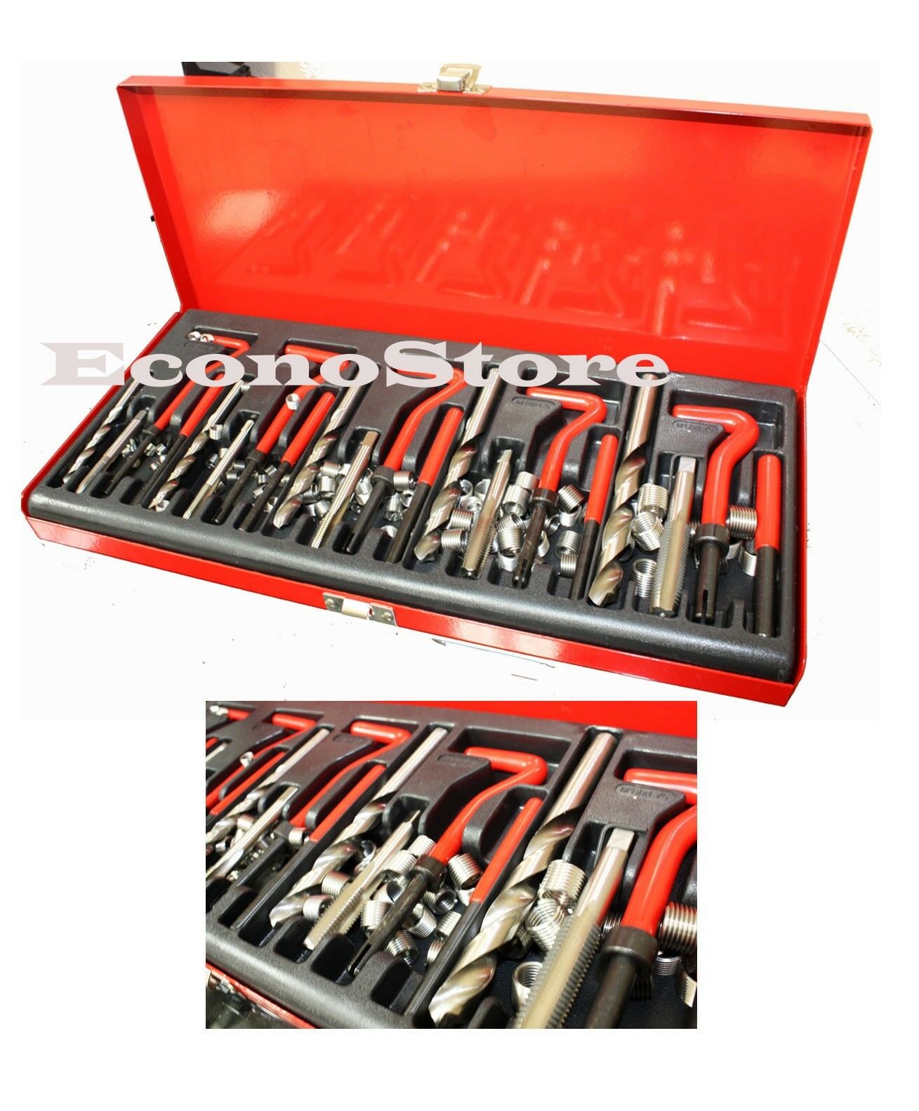 131pc Damaged Thread Repair Tool Kit Automotive Case Auto