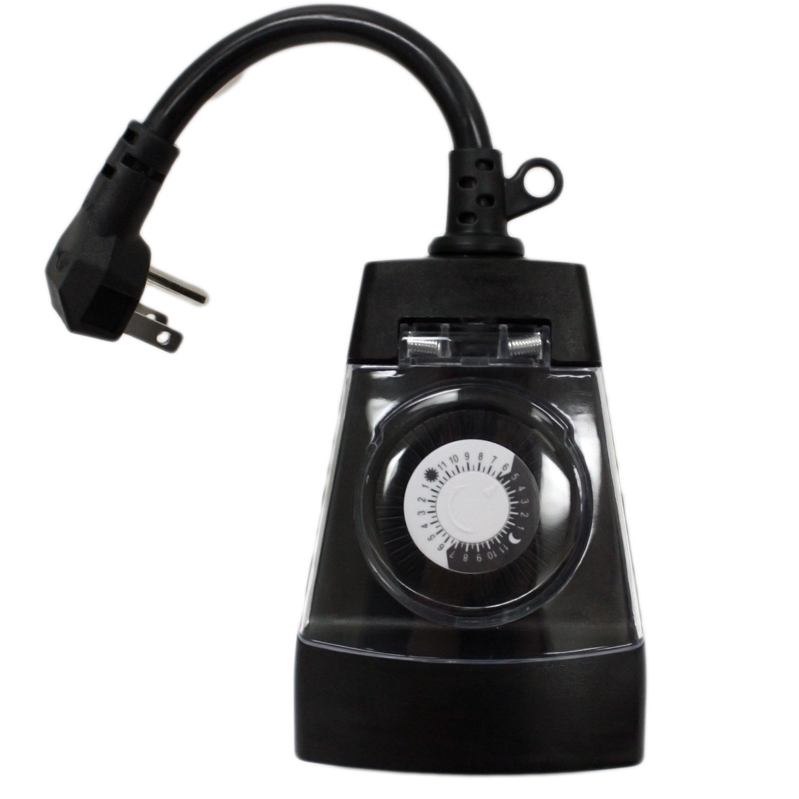 Outdoor Plugin Timer Switch with Two Outlet Weatherproof Count down