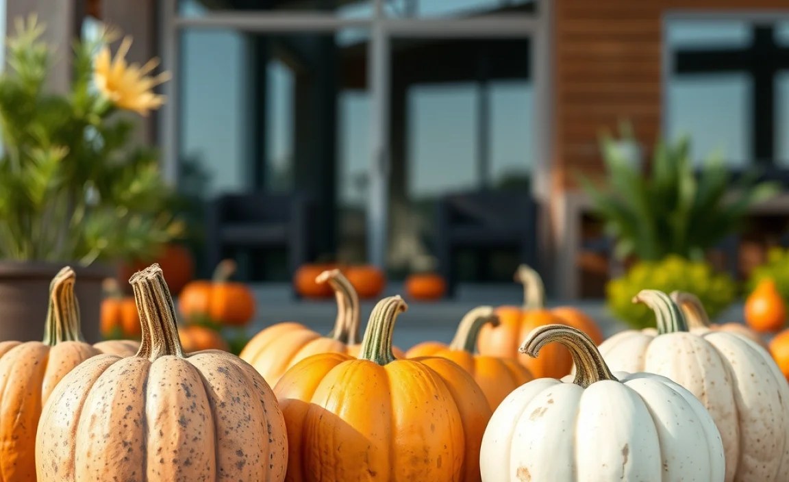 artificial pumpkins outdoors